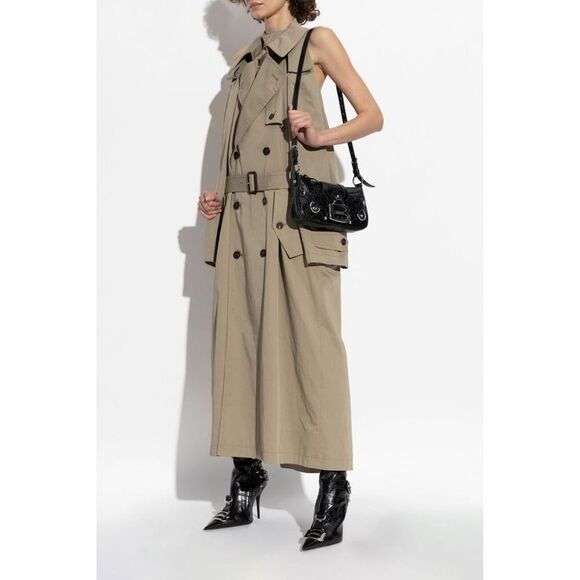 BALENCIAGA Strapless Belted Maxi Dress Women EXPLORERBEIGE Dresses